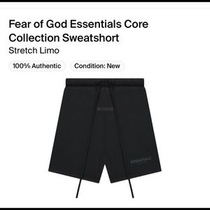 Fear of God Essentials Core Collection Sweatshort Black S